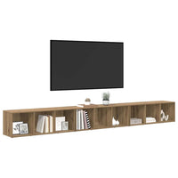 Set mobile TV 3 pz-Set di 3 Credenza per TV Rovere artigianale 37 x 35 x 107,5 cm