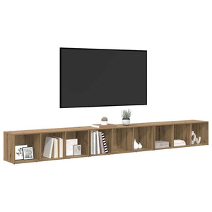 Set mobile TV 3 pz-Set di 3 Credenza per TV Rovere artigianale 37 x 35 x 107,5 cm