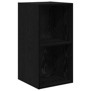 Set mobile TV 2 pz-Set di 2 Credenza per TV Rovere Nero 37 x 37 x 72 cm