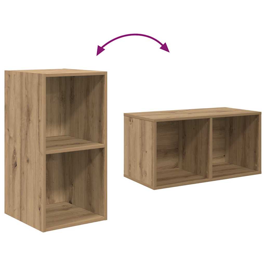 Set mobile TV 2 pz-Set di 2 Credenza per TV Rovere artigianale 37 x 37 x 72 cm