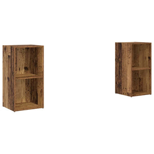 Set mobile TV 2 pz-Set di 2 Credenza per TV Legno vecchio 72 x 35 x 36,5 cm