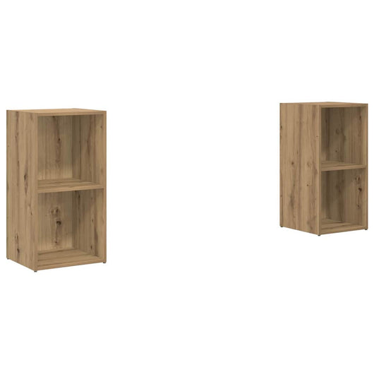 Set mobile TV 2 pz-Set di 2 Credenza per TV Rovere artigianale 72 x 35 x 36,5 cm