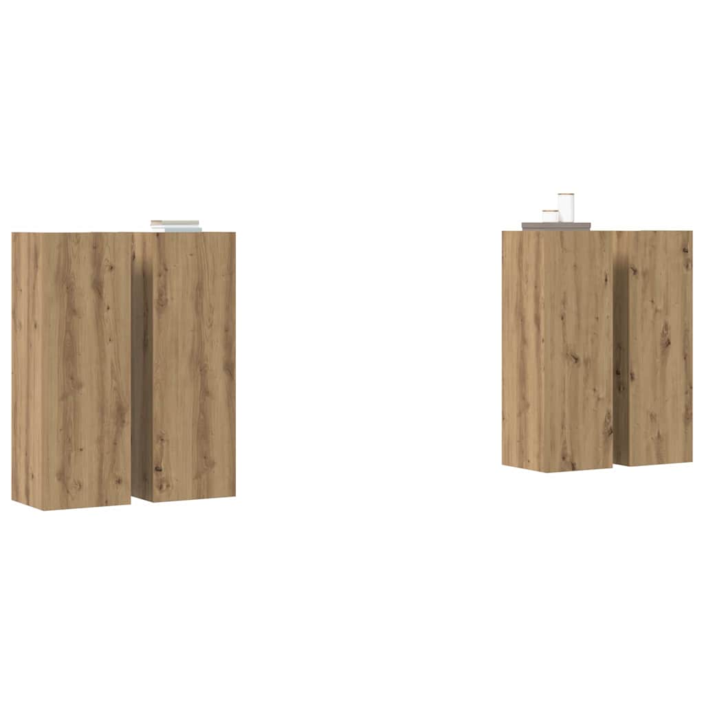 vidaXL Set di Mobile per TV 4 pcs rovere artigianale 30.5 x 30 x 90 cm