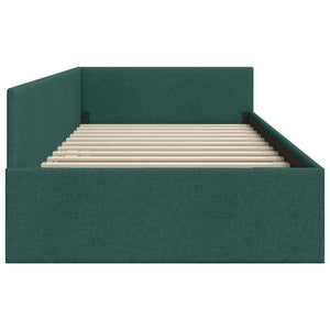vidaXL Cornice del letto ad angolo Verde scuro 80 x 200 cm