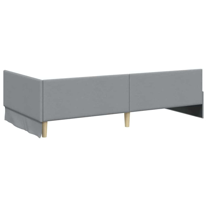 Cornice del letto ad angolo Grigio chiaro 90 cm x 190 cm 42016035