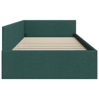vidaXL Cornice del letto ad angolo Verde scuro 90 x 190 cm