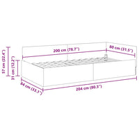 vidaXL Cornice del letto ad angolo Altro con testiera Blu 80 x 200 cm