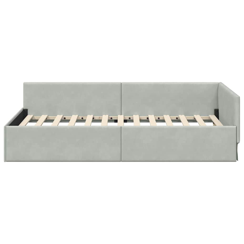 Cornice del letto ad angolo Grigio chiaro 80 cm x 200 cm 42016061