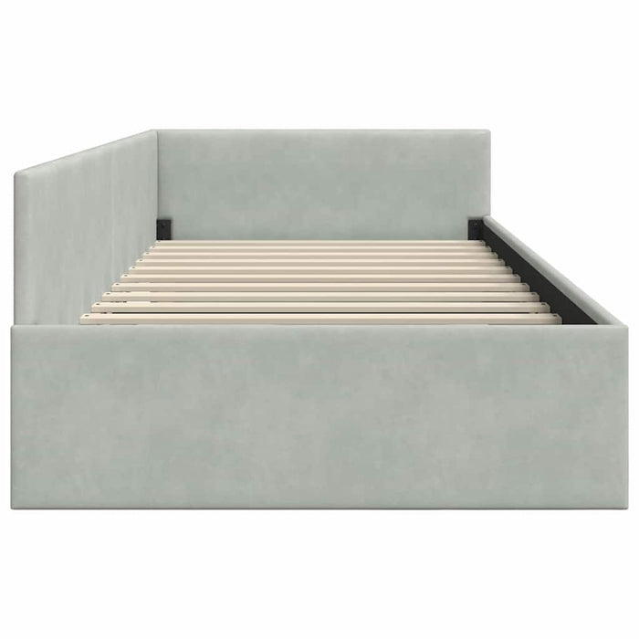 vidaXL Cornice del letto ad angolo Altro Grigio chiaro 80 x 200 cm