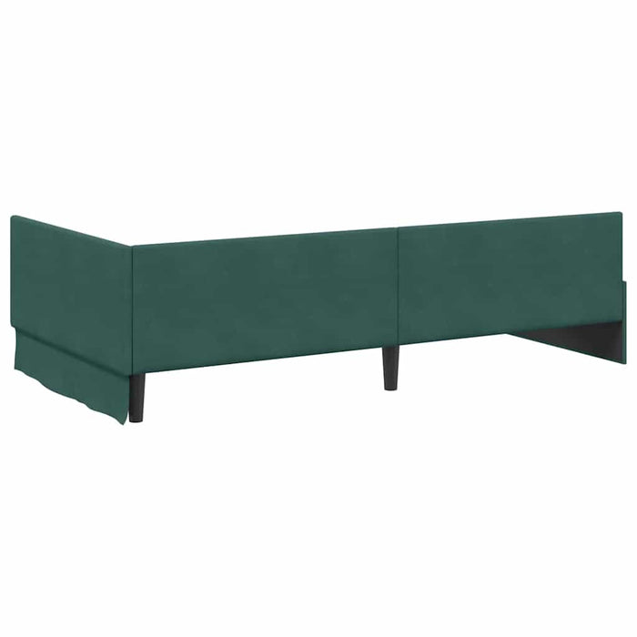 vidaXL Cornice del letto ad angolo Altro Verde scuro 80 x 200 cm