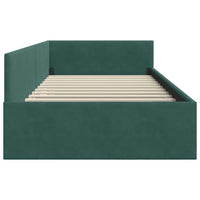 vidaXL Cornice del letto ad angolo Altro Verde scuro 80 x 200 cm