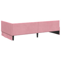 vidaXL Cornice del letto ad angolo Altro con testiera Rosa 90 x 190 cm