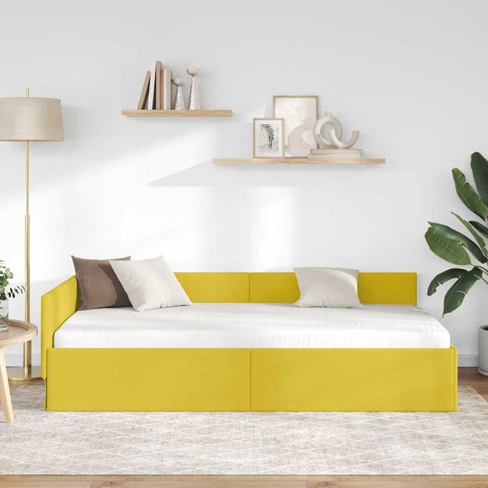 vidaXL Cornice del letto ad angolo Altro Giallo 90 x 190 cm