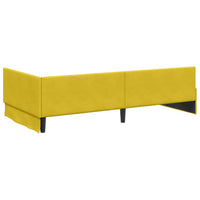 Cornice del letto ad angolo Giallo 90 cm x 190 cm Velluto 42016077