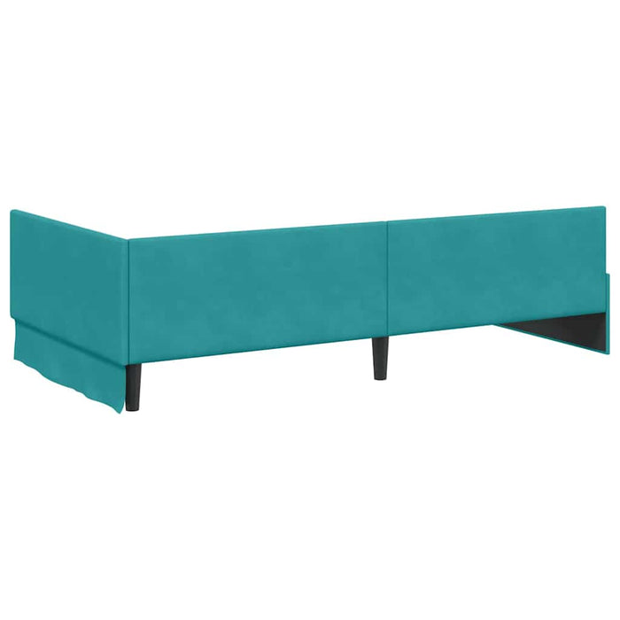 vidaXL Cornice del letto ad angolo Altro Turchese 90 x 190 cm