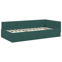 vidaXL Cornice del letto ad angolo Altro Verde scuro 90 x 200 cm