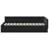 Cornice del letto ad angolo Nero 90 cm x 200 cm Velluto 42016086