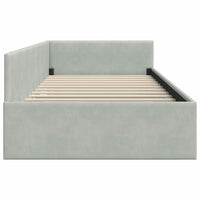 Cornice del letto ad angolo Grigio chiaro 100 cm x 200 cm 42016091