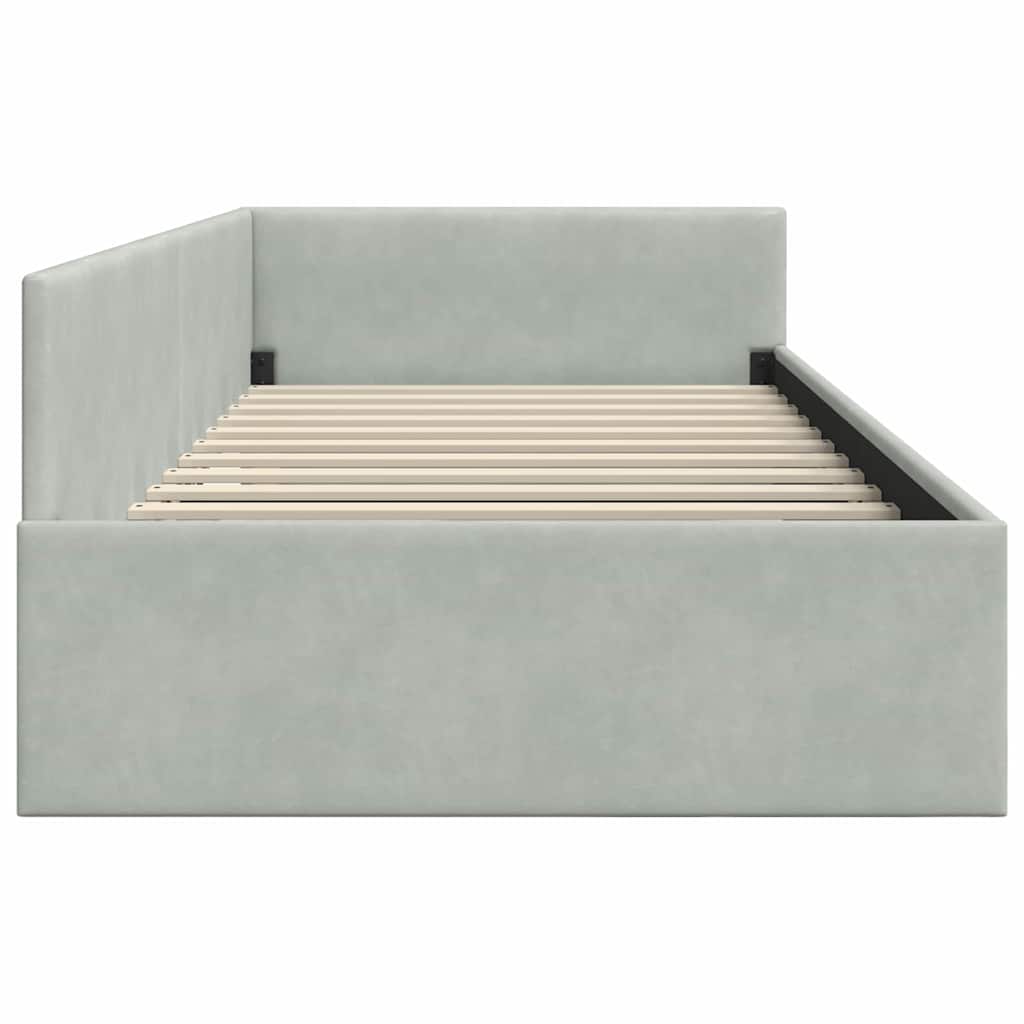 vidaXL Cornice del letto ad angolo Altro Grigio chiaro 100 x 200 cm