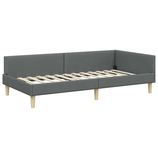 vidaXL Struttura Letto Angolare Altro Grigio scuro 80 x 200 cm