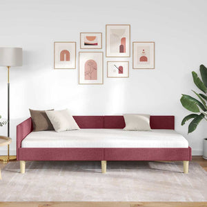 vidaXL Struttura Letto Angolare Altro Rosso vino 80 x 200 cm