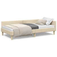 vidaXL Struttura Letto Angolare Altro con testiera Crema 80 x 200 cm