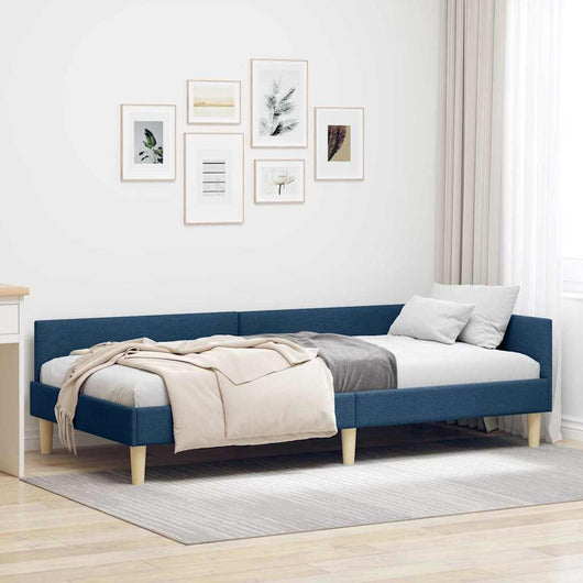 vidaXL Struttura Letto Angolare Altro con testiera Blu 80 x 200 cm