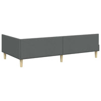 vidaXL Struttura Letto Angolare Altro Grigio scuro 90 x 190 cm