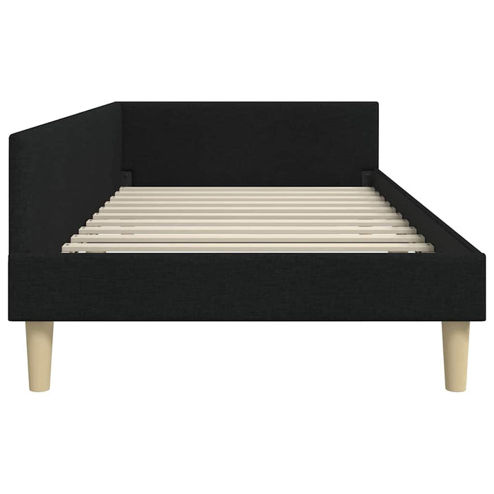vidaXL Struttura Letto Angolare Altro con testiera Nero 90 x 190 cm