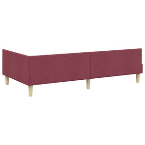 vidaXL Struttura Letto Angolare Altro Rosso vino 90 x 190 cm