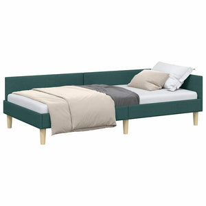 vidaXL Struttura Letto Angolare Altro Verde scuro 90 x 190 cm