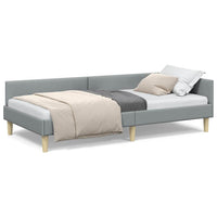 vidaXL Struttura Letto Angolare Altro Grigio chiaro 90 x 200 cm