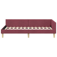 vidaXL Struttura Letto Angolare Altro Rosso vino 90 x 200 cm
