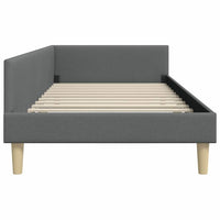 vidaXL Struttura Letto Angolare Altro Grigio scuro 100 x 200 cm