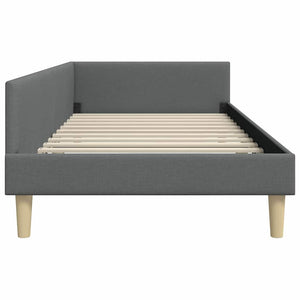 vidaXL Struttura Letto Angolare Altro Grigio scuro 100 x 200 cm