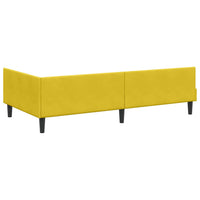 Cornice del letto ad angolo Giallo 90 cm x 200 cm Velluto 42016160
