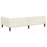 Cornice del letto ad angolo Crema 100 cm x 200 cm Velluto 42016171