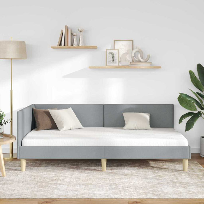 vidaXL Cornice del letto ad angolo Altro Grigio chiaro 80 x 200 cm