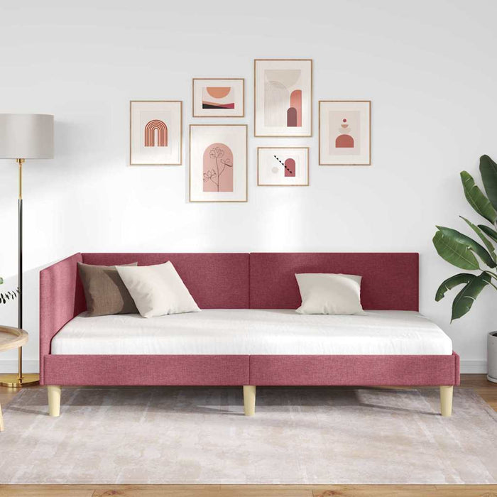 vidaXL Cornice del letto ad angolo Altro Rosso vino 80 x 200 cm