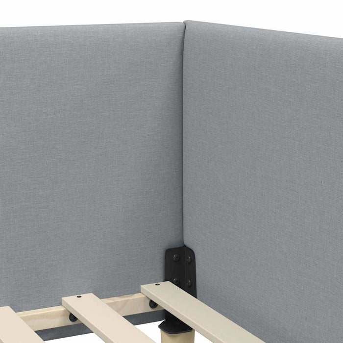 vidaXL Cornice del letto ad angolo Altro Grigio chiaro 100 x 200 cm