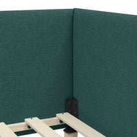 vidaXL Cornice del letto ad angolo Altro Verde scuro 100 x 200 cm