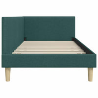 vidaXL Cornice del letto ad angolo Altro Verde scuro 100 x 200 cm