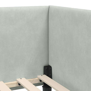 Cornice del letto ad angolo Grigio chiaro 80 cm x 200 cm 42016206