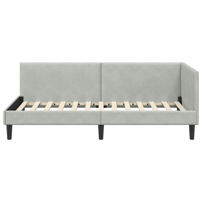 vidaXL Cornice del letto ad angolo Altro Grigio chiaro 80 x 200 cm