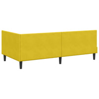 Cornice del letto ad angolo Giallo 80 cm x 200 cm Velluto 42016212