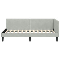 vidaXL Cornice del letto ad angolo Altro Grigio chiaro 90 x 190 cm