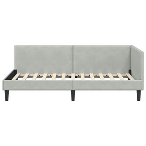 vidaXL Cornice del letto ad angolo Altro Grigio chiaro 100 x 200 cm