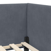 vidaXL Cornice del letto ad angolo Altro Grigio scuro 100 x 200 cm