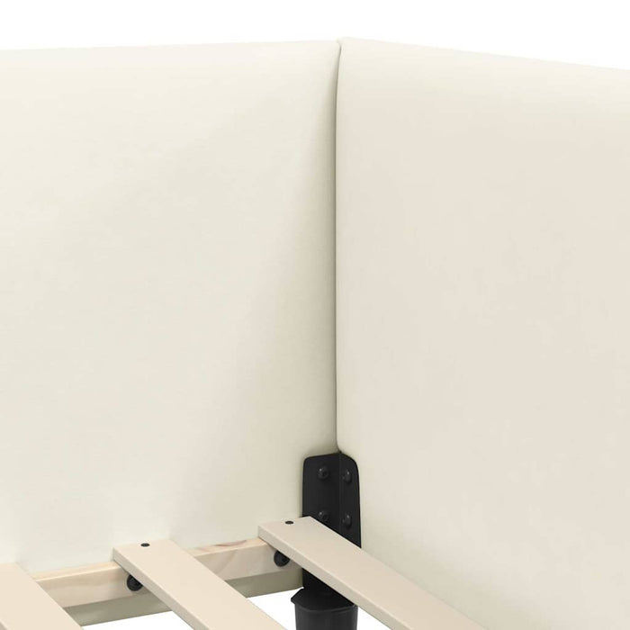 vidaXL Cornice del letto ad angolo Altro Crema 100 x 200 cm