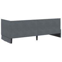 Cornice del letto ad angolo Grigio scuro 80 cm x 200 cm Velluto 42016247